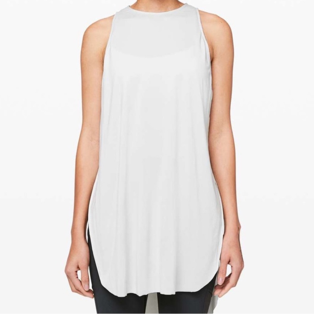 Lululemon The Lab Restore Tunic High Side Cupro Fabric Slits Tank Top - Picture 3 of 13